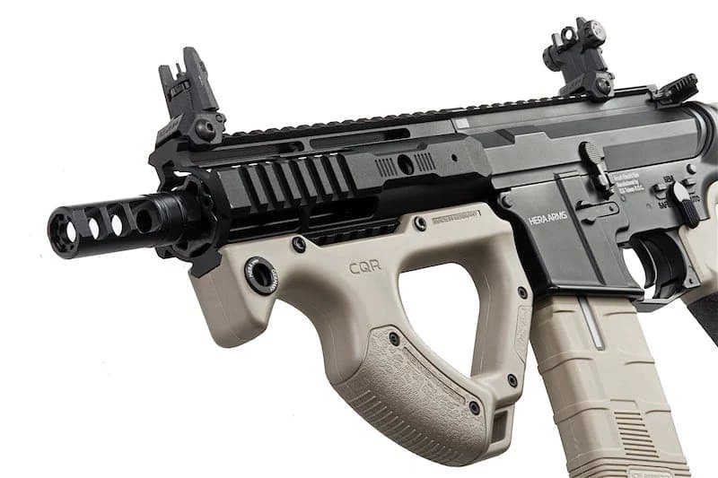 SUNG AIRSOFT ICS CQR M4 EBB RIFLE LICENSED BY ASG HERA ARMS TAN